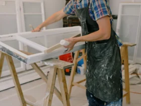 Fabrication et préparation d’un cadre de fenêtre en atelier
